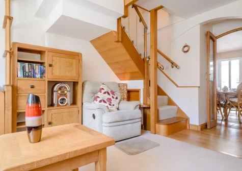 The living room at 3 White House Close, Instow