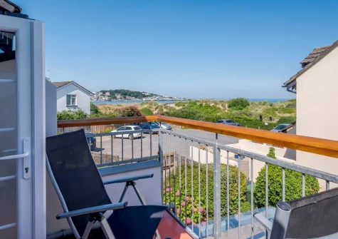 Bedroom #1 balcony at 3 White House Close, Instow