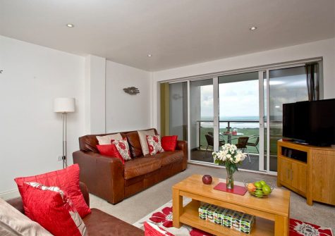 The living area at 31 Bredon Court, Newquay