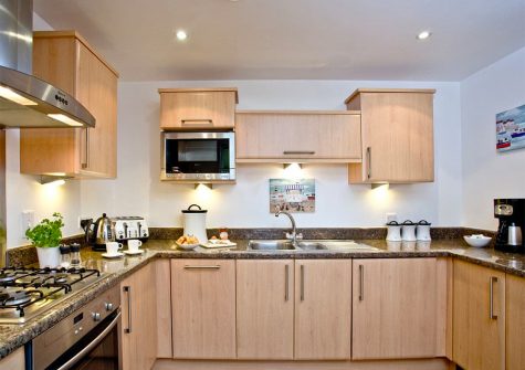 The kitchen at 31 Bredon Court, Newquay