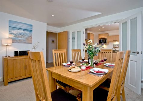The dining area at 31 Bredon Court, Newquay