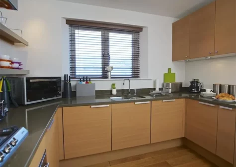 The kitchen at 32 Dart Marina, Dartmouth
