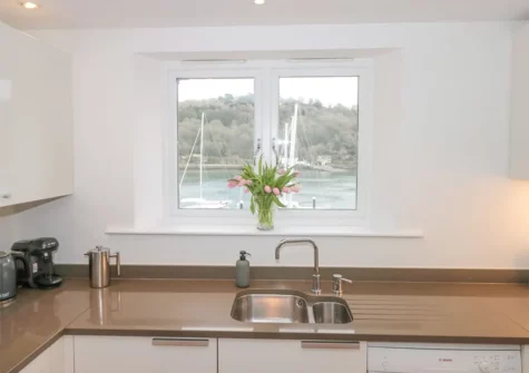 The kitchen at 34 Dart Marina, Dartmouth