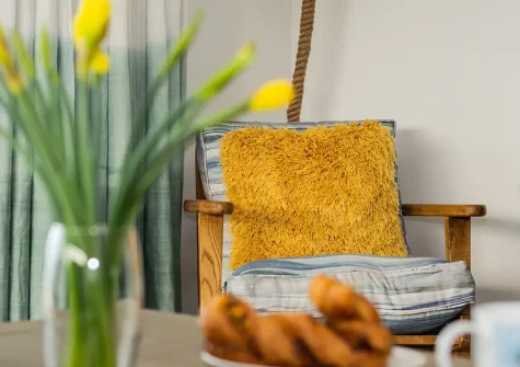 The living area at 34 The Dunes, Perranporth