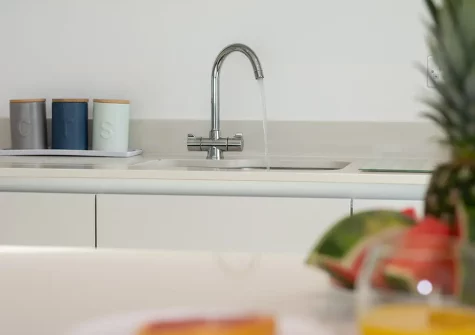 The kitchen at 34 The Dunes, Perranporth