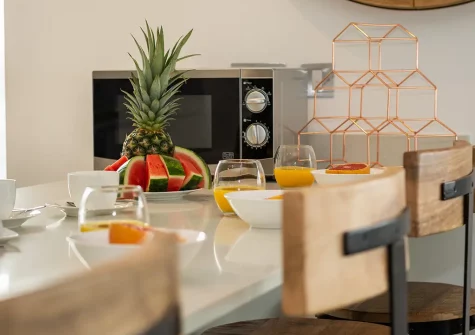 The kitchen at 34 The Dunes, Perranporth