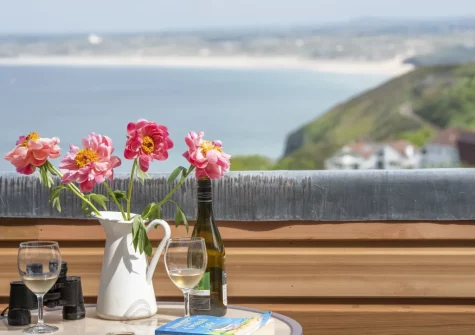The balcony & outdoor sitting area at 4 Fernhill, Carbis Bay