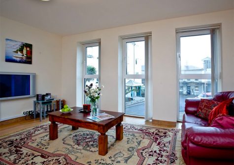 The living area at 4 Richmond House, Dawlish