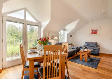 The dining area at 4 Riverside, Little Petherick
