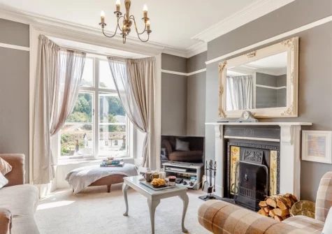 The living area at 4 Rocklands, Brixham