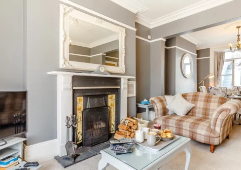 The living area at 4 Rocklands, Brixham