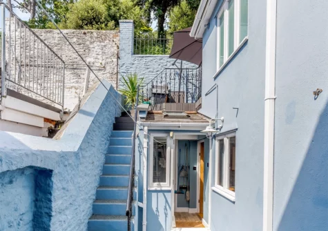 The decked patio & alfresco dining area at 4 Rocklands, Brixham