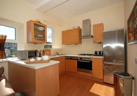 The kitchen at 4 Seashore, Newquay