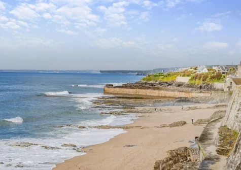 Head to Porthleven Beach for an afternoon of swimming or rock pooling