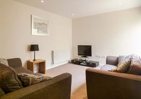 The living area at 4 The Beach House, Newquay
