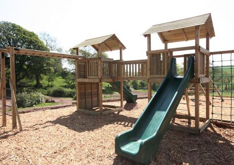 The children's play area at Hillfield Village, Bugford