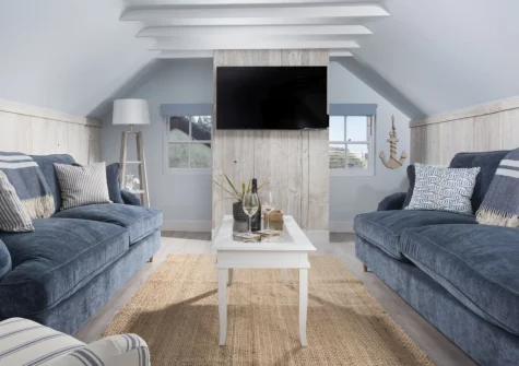 The living room at 4 Tywarnhayle Square, Perranporth