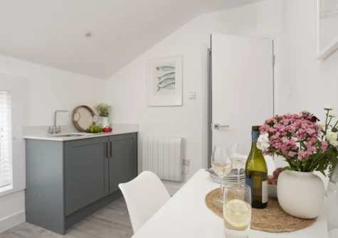 The kitchen & dining area at 4 Tywarnhayle Square, Perranporth