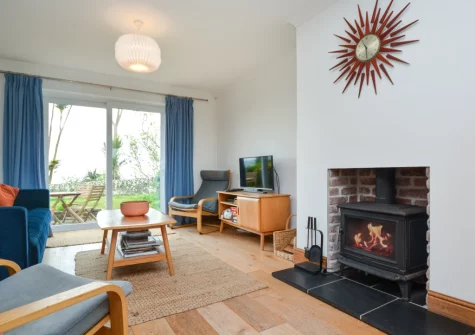 The living area at 4 Withey Cottages, Perranuthnoe