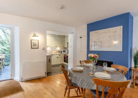 The dining area at 45 North Street, Fowey