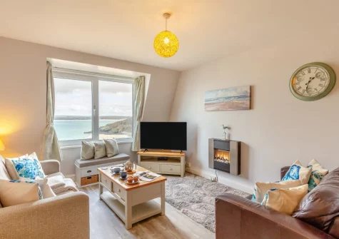 The living area at 46 Carrack Widden, St Ives