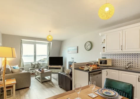 The living, dining area & kitchen at 46 Carrack Widden, St Ives
