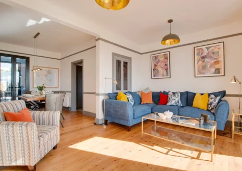 The living area at 5 Coastguard Cottages, Torquay