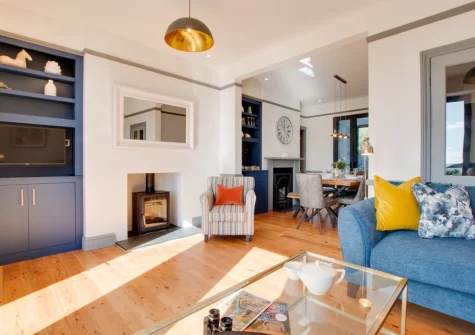The living area at 5 Coastguard Cottages, Torquay