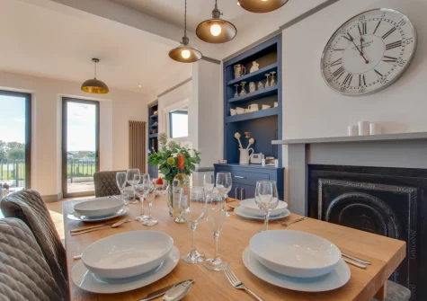 The dining area at 5 Coastguard Cottages, Torquay