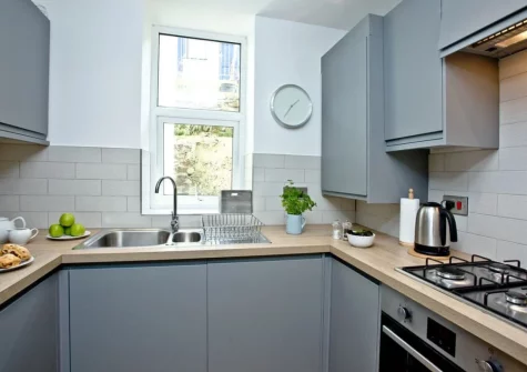 The kitchen at 5 Devon Beach Court, Woolacombe