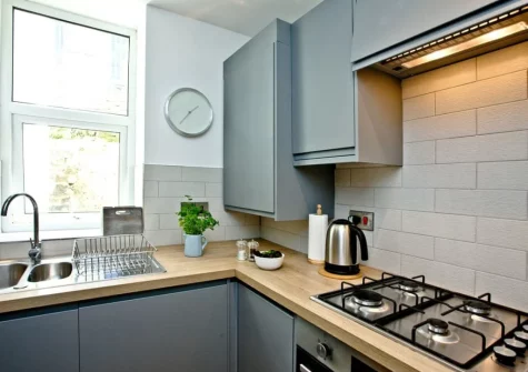 The kitchen at 5 Devon Beach Court, Woolacombe