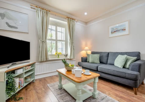 The living area at 5 Pentyre House, Padstow