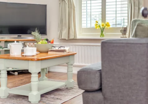 The living area at 5 Pentyre House, Padstow