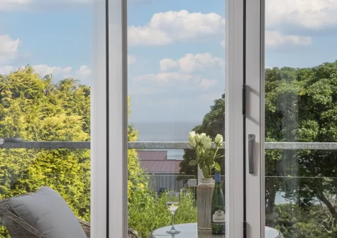 Bedroom #2 balcony at 5 Sandy Lane Apartments, Carbis Bay
