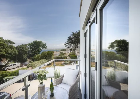 Bedroom #2 balcony at 5 Sandy Lane Apartments, Carbis Bay