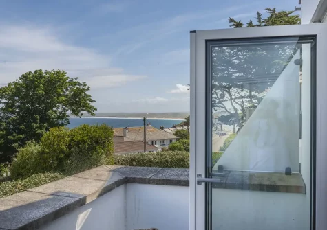 The view from the balcony at 5 Sandy Lane Apartments, Carbis Bay