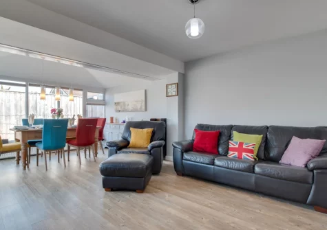 The living area at 5 The Fairway, Braunton