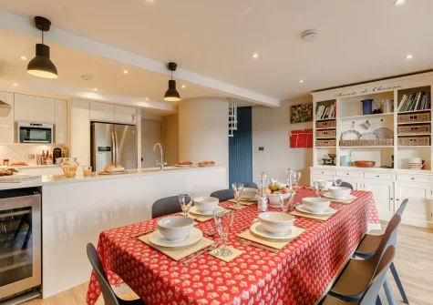 The dining area at 51 Esplanade, Fowey