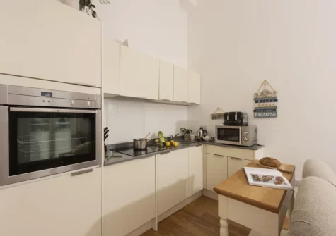 The kitchen at 55 Una, St Ives