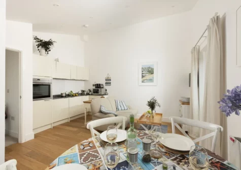 The kitchen & dining area at 55 Una, St Ives