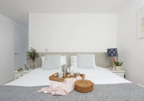 The bedroom at 55 Una, St Ives