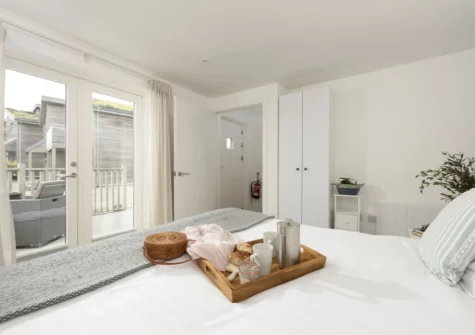 The bedroom at 55 Una, St Ives