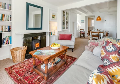 The living area at 6 Fishermans Square, Mousehole
