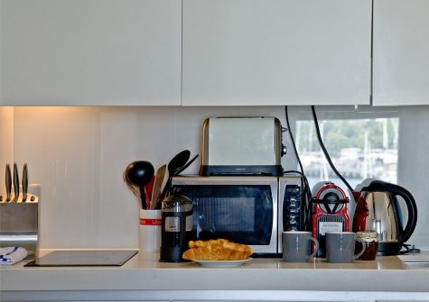 The kitchen area at 6 Mills Bakery, Royal William Yard, Plymouth