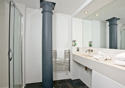 The shower room at 6 Mills Bakery, Royal William Yard, Plymouth