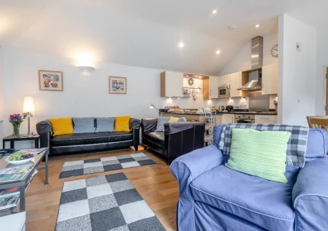 The living area at 6 St Elvan's, Porthleven