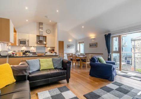 The living area at 6 St Elvan's, Porthleven