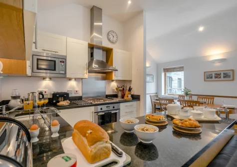 The kitchen at 6 St Elvan's, Porthleven