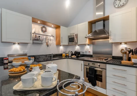 The kitchen at 6 St Elvan's, Porthleven