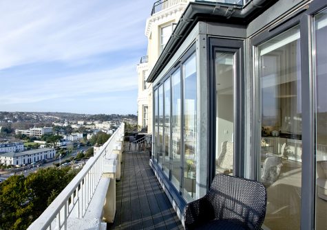 The decked terrace at 7 Astor House, Torquay